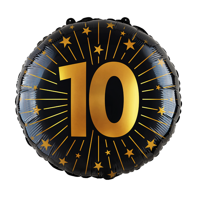 10 Jahre Helium Ballon Leer 45cm