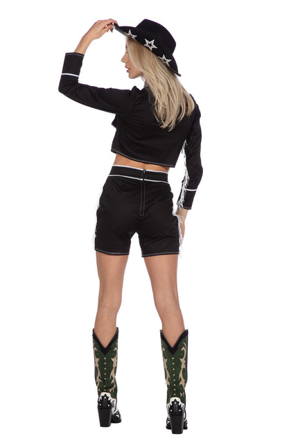 Cowgirl Kostüm Schwarz Damen
