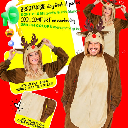Rentierkostüm, braun, einfarbig