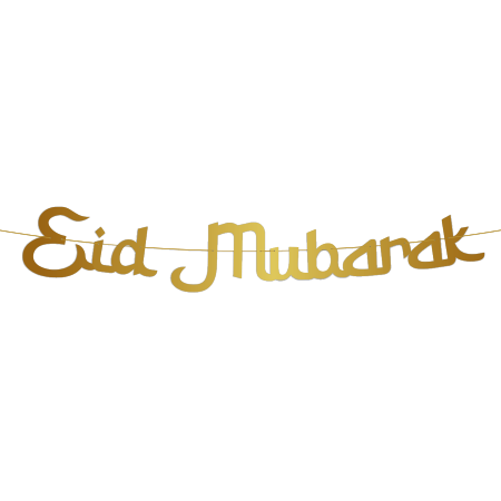 Ramadan Buchstabengirlande Gold Eid Mubarak 2m
