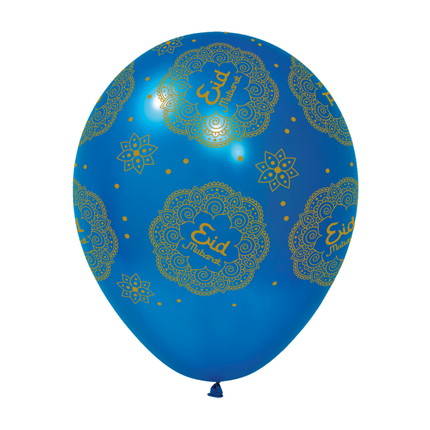 Eid Mubarak Ballons Lila Blau 30cm 6Stk