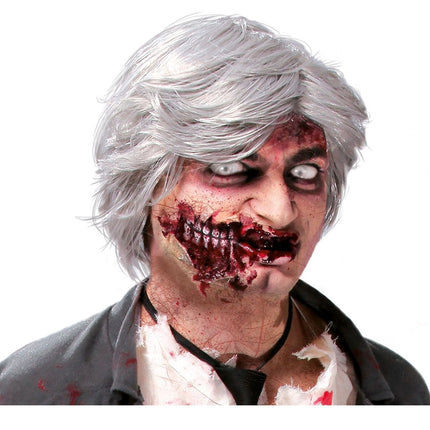 Halloween Perücke Grauer Mann