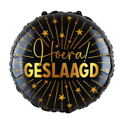 Passed Helium Ballon Gold Schwarz Leer 45cm