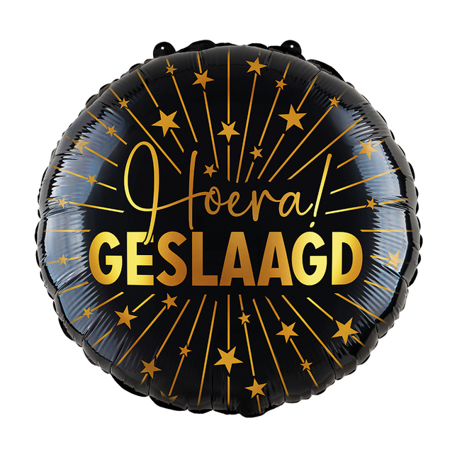 Passed Helium Ballon Gold Schwarz Leer 45cm
