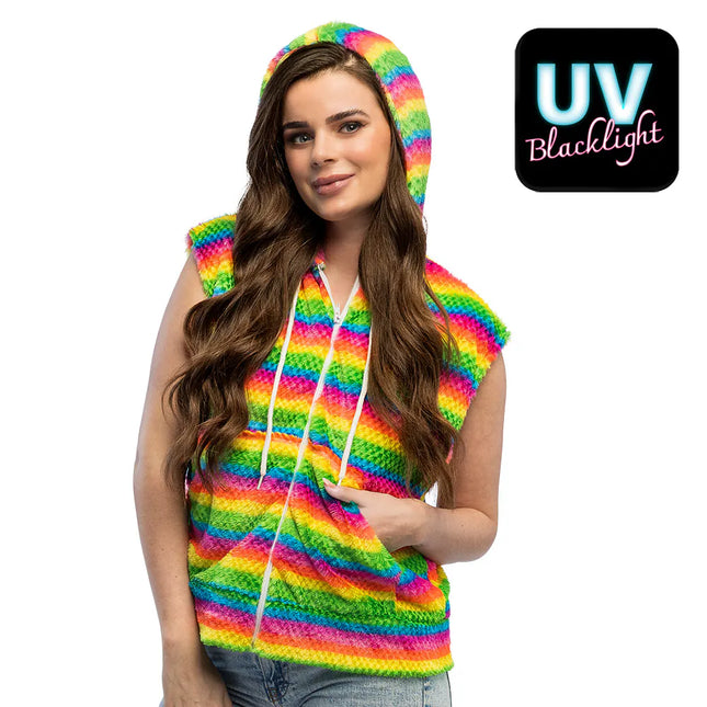 Regenboog Vest Fluffy