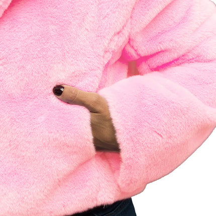 Fluffy Rave-Jacke, hellrosa (M/L)