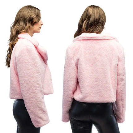 Fluffy Rave-Jacke, hellrosa (M/L)