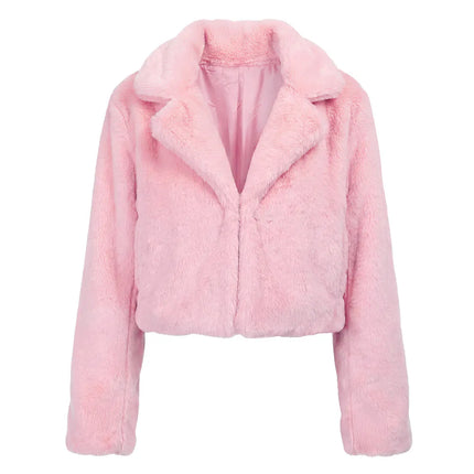 Fluffy Rave-Jacke, hellrosa (M/L)