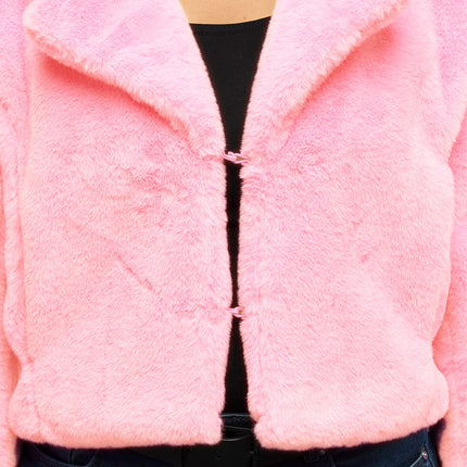 Fluffy Rave-Jacke, hellrosa (M/L)