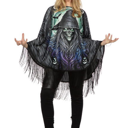 Hexe Poncho Damen