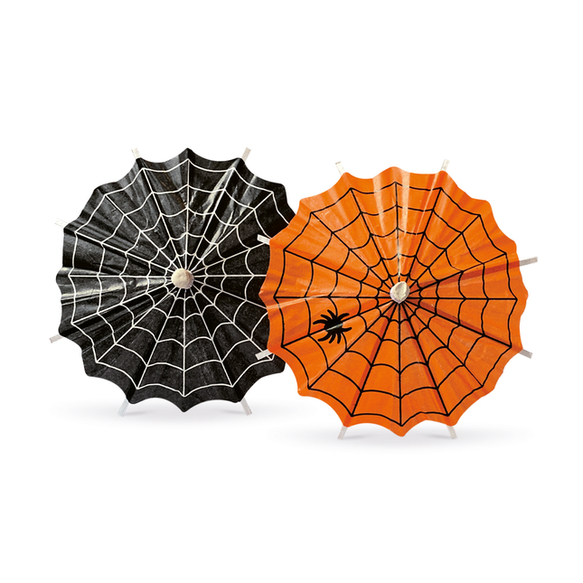 8 Parasol Zahnstocher Halloween Boo