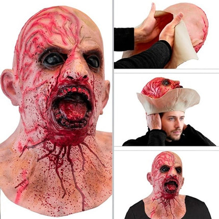 Blutige Zombie-Maske, Ganzkopf