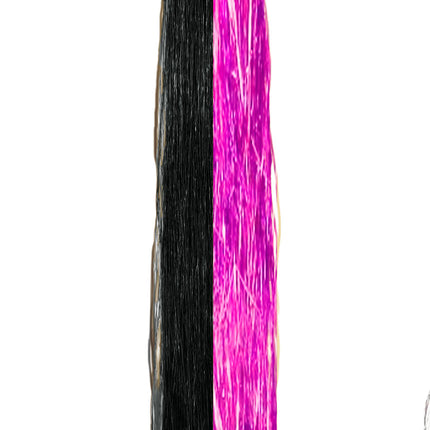 Fledermaus Haarverlängerung Schwarz Lila 40cm
