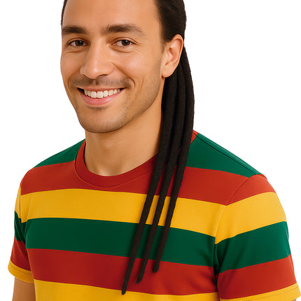 Rasta Haarverlängerung Schwarz 50cm 3Stück