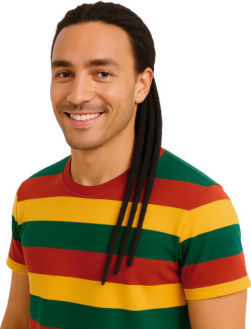 Rasta Haarverlängerung Schwarz 50cm 3Stück