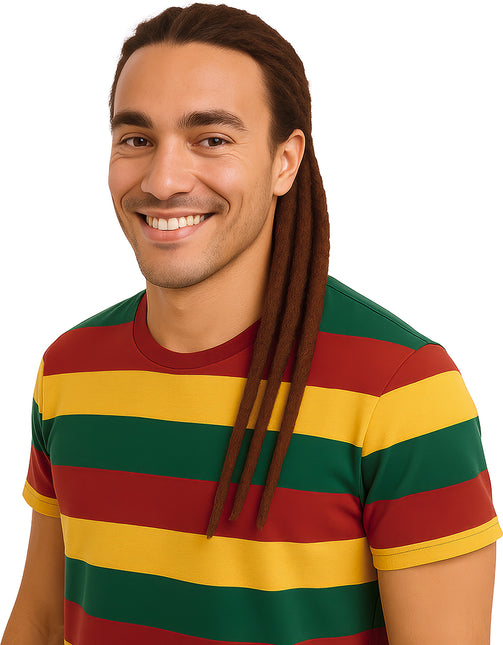 Rasta Haarverlängerung Braun 50cm 3Stück