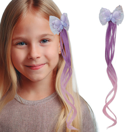 Rosa lila Haarverlängerung Schleife