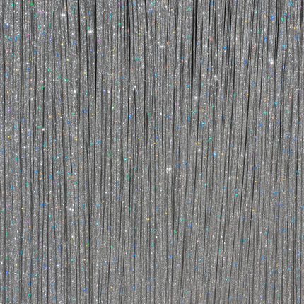 Silberne Haarverlängerung Glitter 50cm 3Stück
