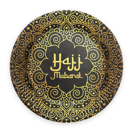 Teller „Hajj Mubarak“, 23 cm, 8 Stück