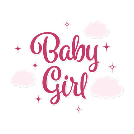 Roze Raamsticker Baby Girl 1,5m