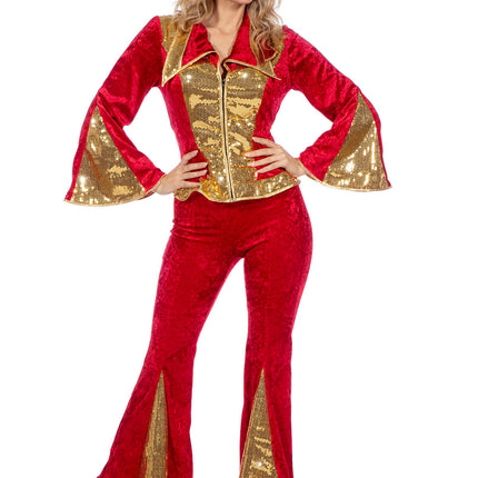 Glitter Disco Set rot/gold