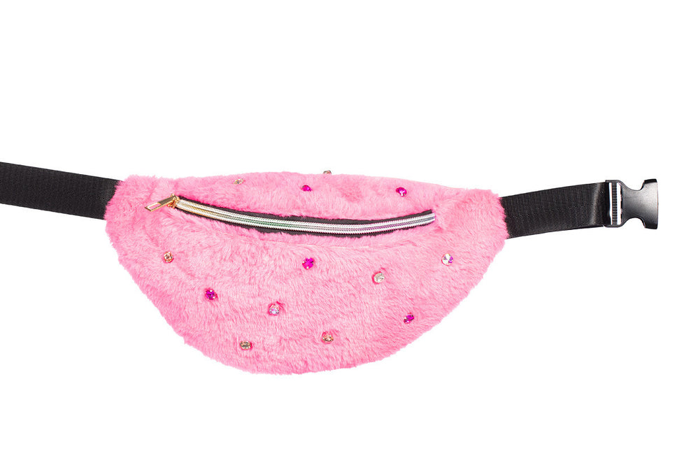 Pelz-Hüfttasche Rosa