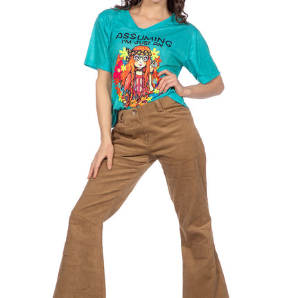 T-shirt hippie blau (V)