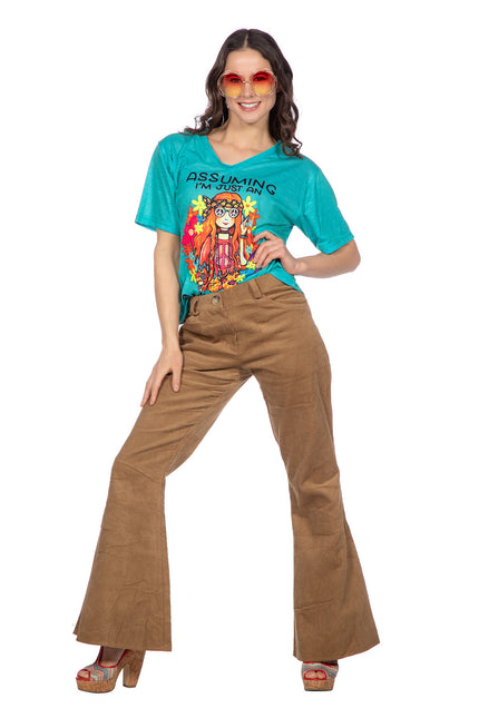 T-shirt hippie blau (V)