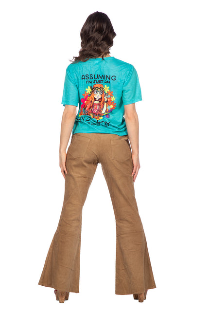 T-shirt hippie blau (V)