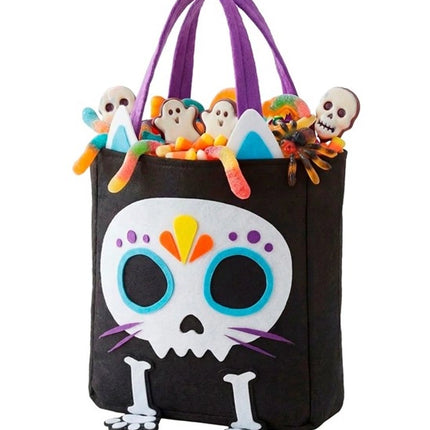 TASCHE „TRICK OR TREAT“ – SKELETT-KATZE