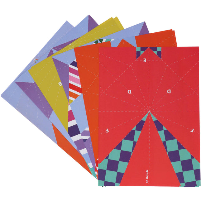 Buntes Bastelset Papierflugzeuge 12tlg