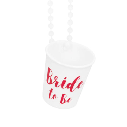 Halskette mit Schnapsgläschen „Bride to be“