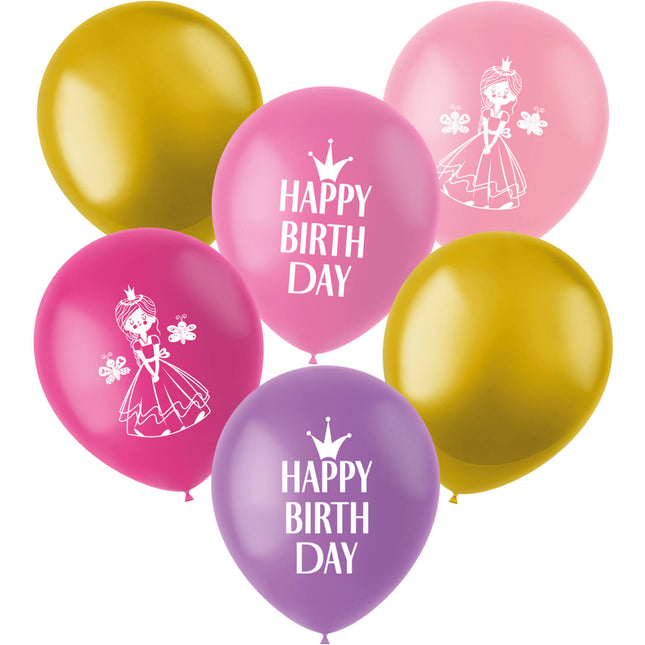 Prinzessinnen Ballons 33cm 6Stück