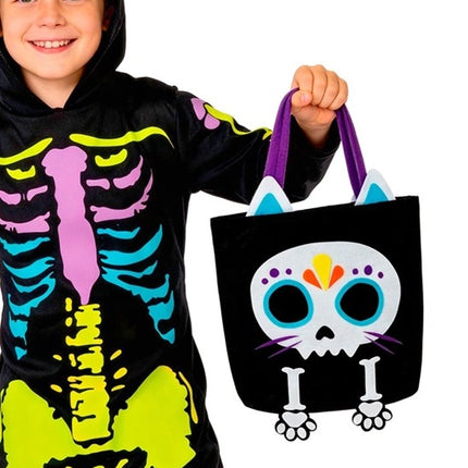 TASCHE „TRICK OR TREAT“ – SKELETT-KATZE