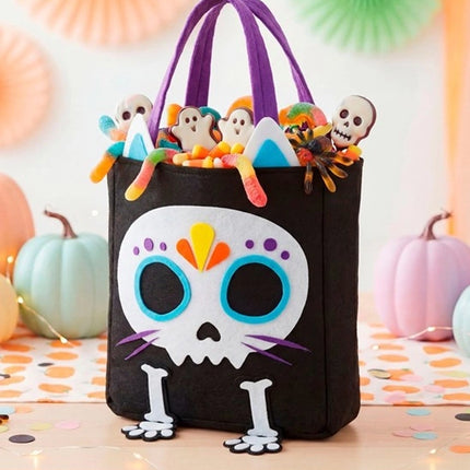 TASCHE „TRICK OR TREAT“ – SKELETT-KATZE