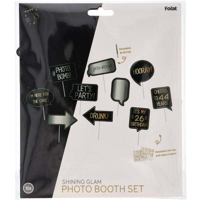 Geburtstag Photobooth Requisiten 10 Stk.