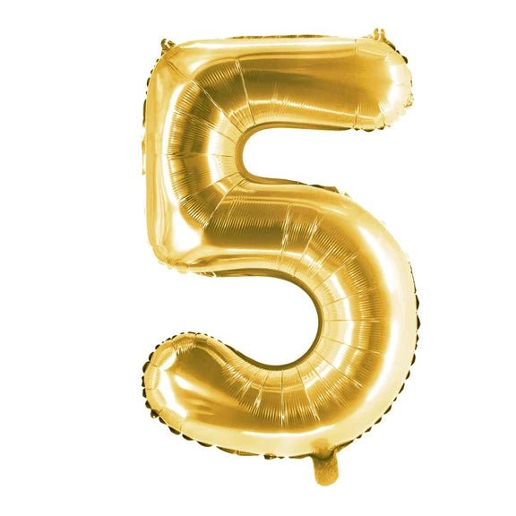 5 Jaar Cijfer Ballon Goud Leeg 1m van VDV Benefit koop je bij Partywinkel