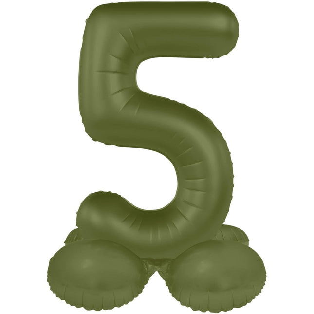 5 Jaar Cijfer Ballon Groen Mat 72cm van Folat koop je bij Partywinkel
