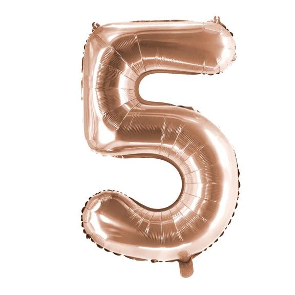 5 Jaar Cijfer Ballon Rose Goud Leeg 1m van VDV Benefit koop je bij Partywinkel