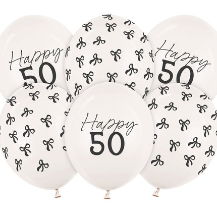 50 Jaar Ballonnen 30cm 50st van Partydeco koop je bij Partywinkel