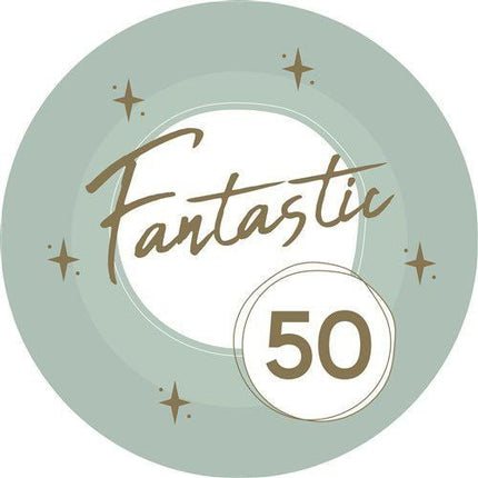 50 Jaar Borden Groen Goud 23cm 8st van Haza Witbaard koop je bij Partywinkel
