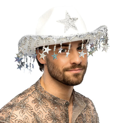 Cowboyhut „Stargazing“ – weiß