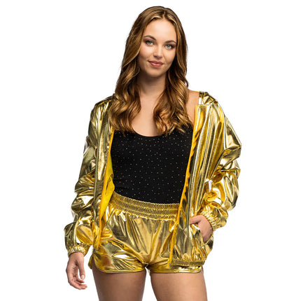 Hotpants, glänzend, goldfarben