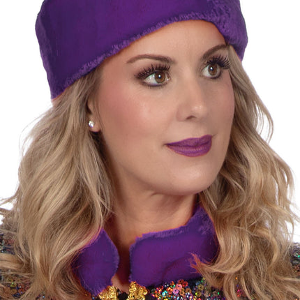 Pelz Stirnband Lila