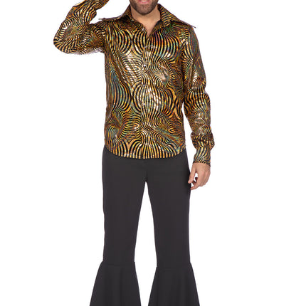 Party Bluse Disco Gold