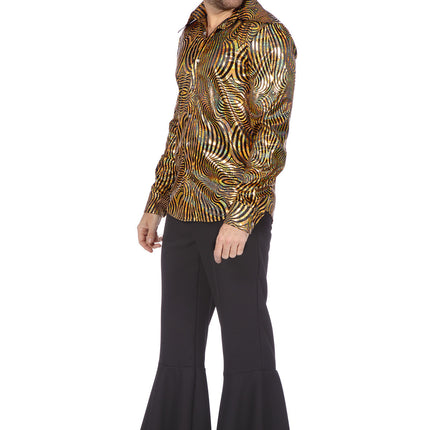 Party Bluse Disco Gold