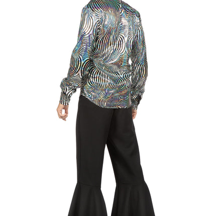 Party Bluse Disco Silber