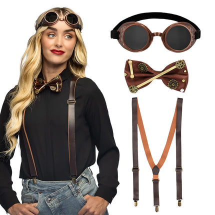 Steampunk Accessoireset 3 delig