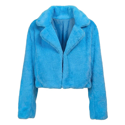 Jacke „Fluffy Rave“ in Türkis (M/L)