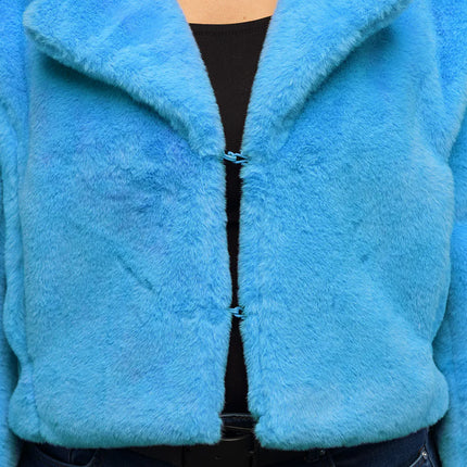 Jacke „Fluffy Rave“ in Türkis (M/L)